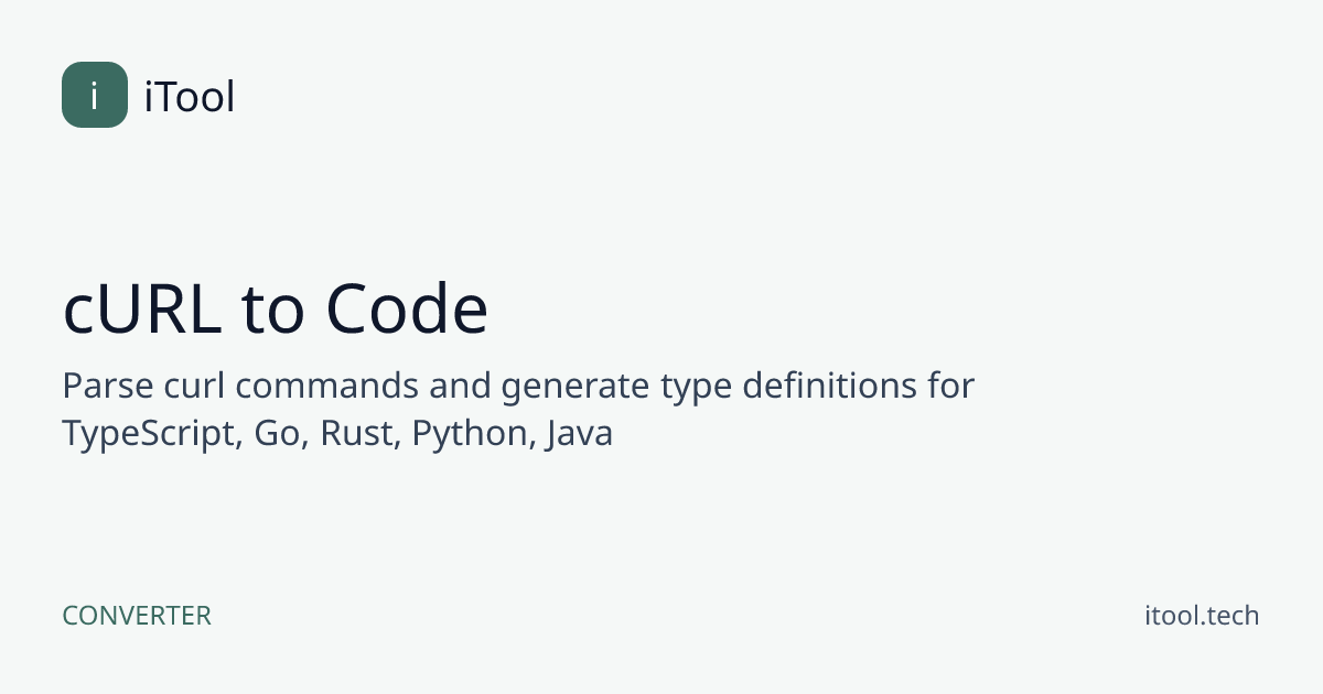 cURL to Code Online – No Download Required | iTool